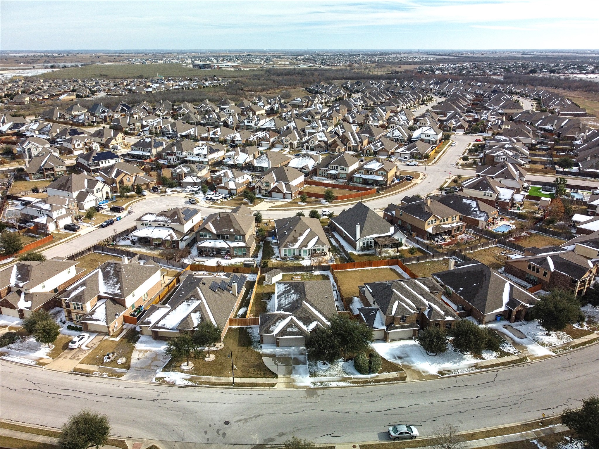3900 Brean Down Road Pflugerville, TX 78660 - Photo 30 of 35 an aerial view of residential houses with city view