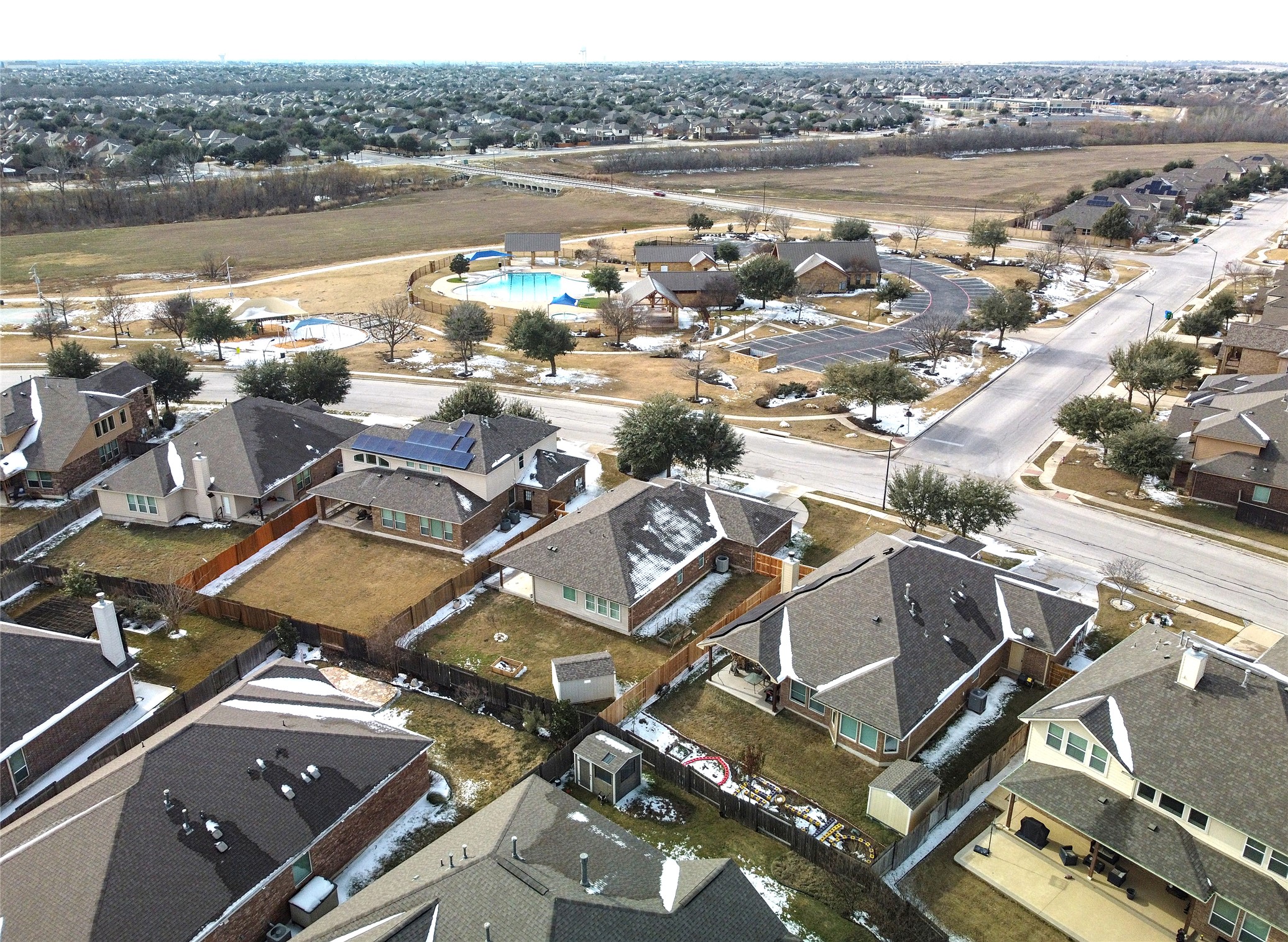 3900 Brean Down Road Pflugerville, TX 78660 - Photo 32 of 35 an aerial view of a residential building with outdoor space