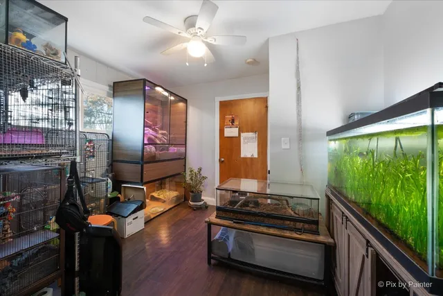 a room with patio outer view and wooden floor