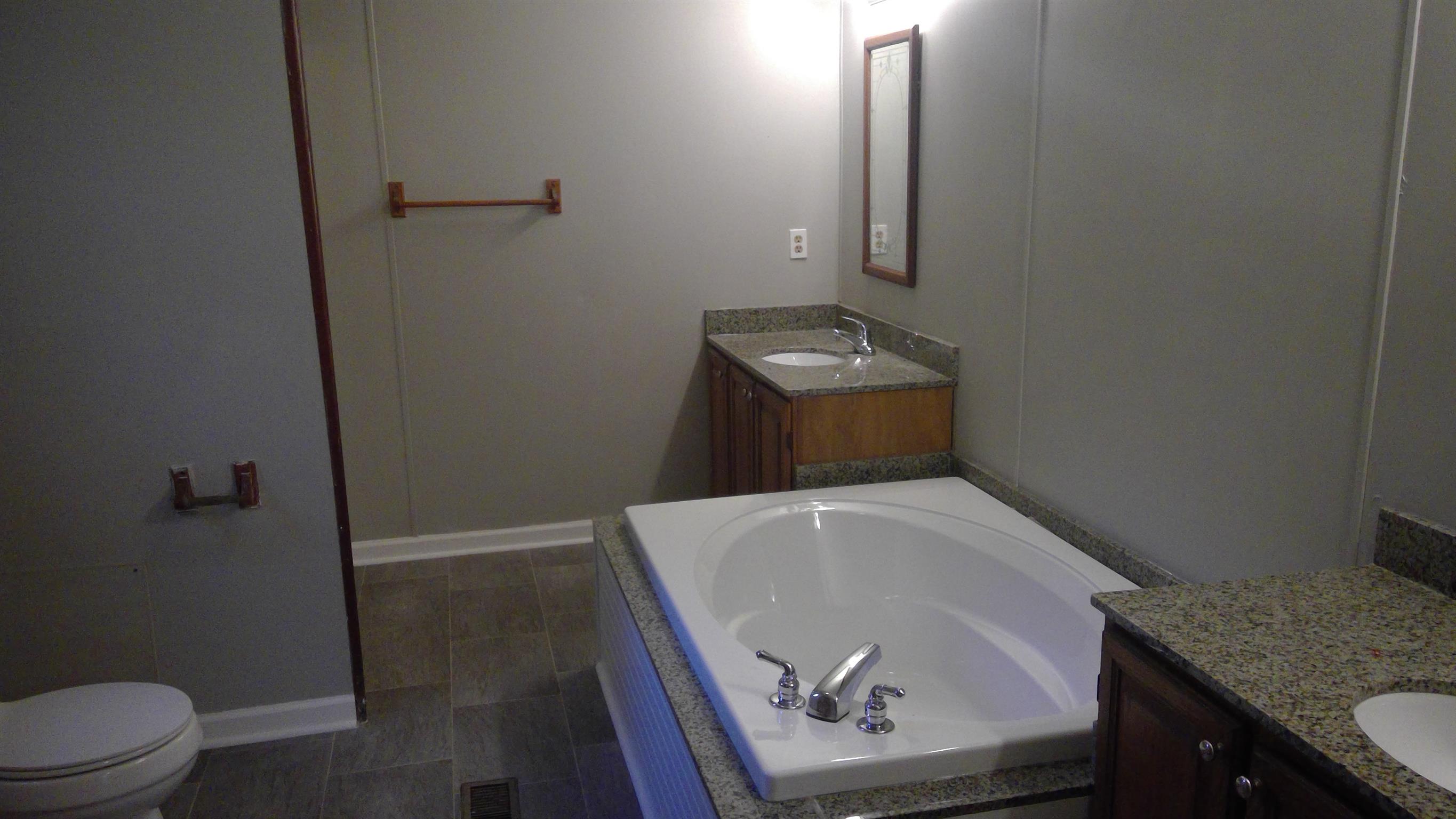 650 Canaan Road Columbia, TN 38401 - Photo 3 of 12 a bathroom with a granite countertop sink and toilet