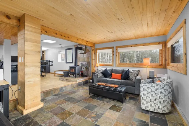 a outdoor living space with furniture and a potted plant