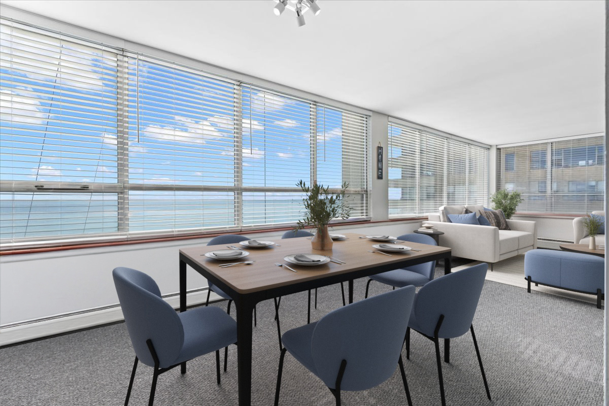 6171 North Sheridan Road, Unit 1112 Chicago, IL 60660 - Photo 4 of 23 a view of a dining room with furniture and window