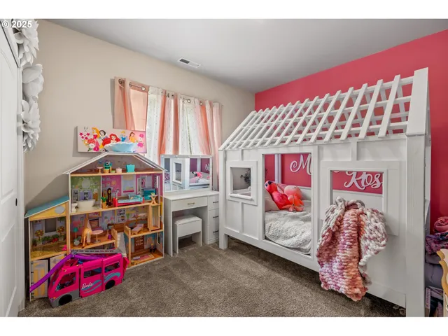 a storage room with furniture