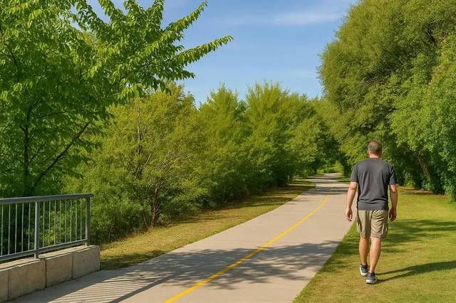 a view of a backyard