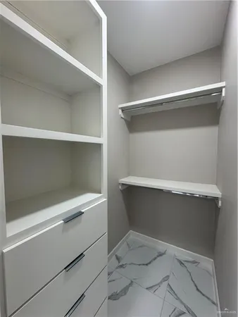a close view of closet