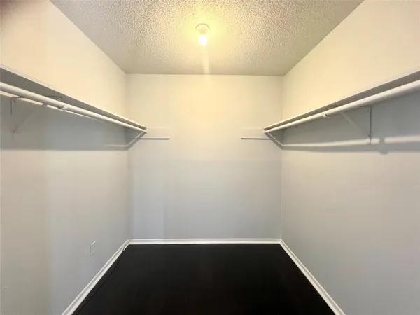 a view of small space with wooden floor