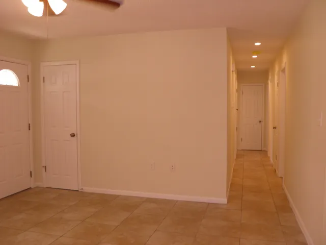 an empty room with a window