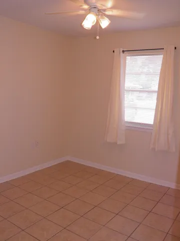 an empty room with a window