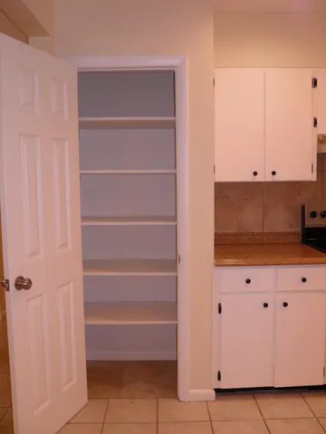 a view of walk in closet with cabinet