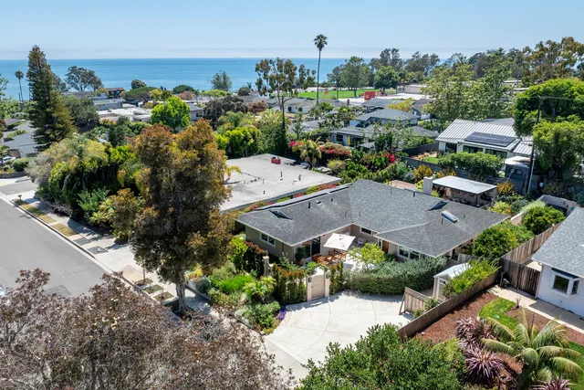 an aerial view of multiple house