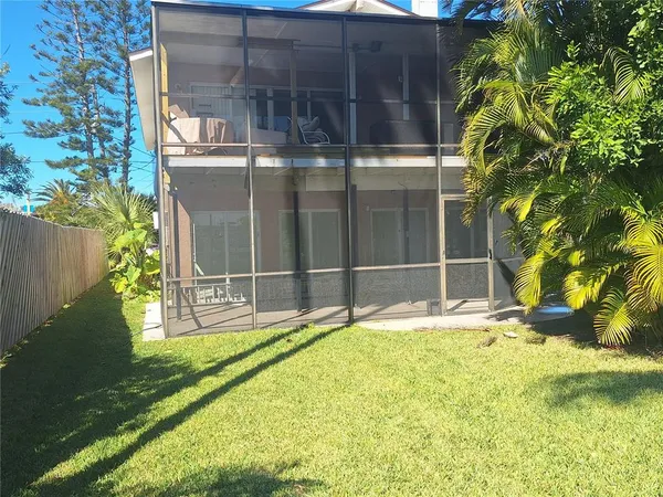 a view of a backyard with a garden