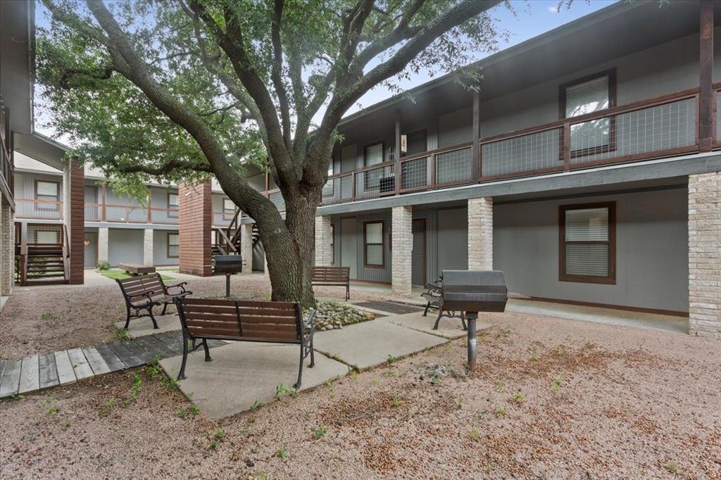 a house with outdoor seating space