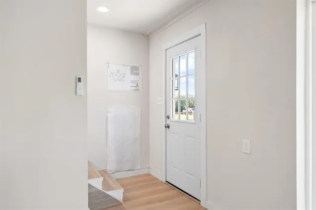 a view of an front door