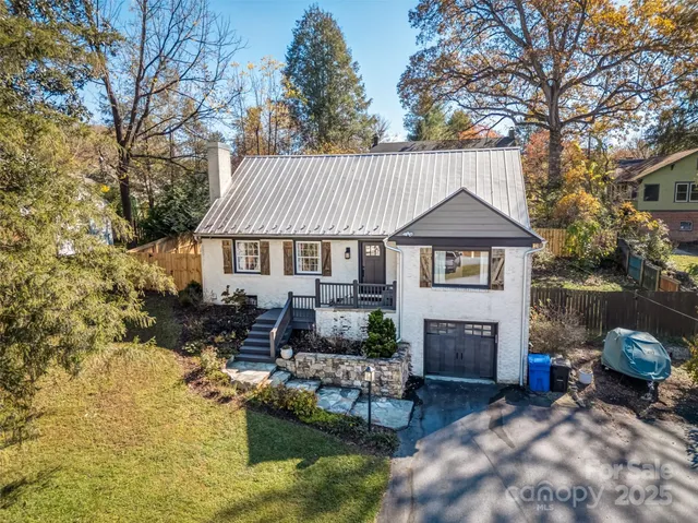 a front view of a house with patio
