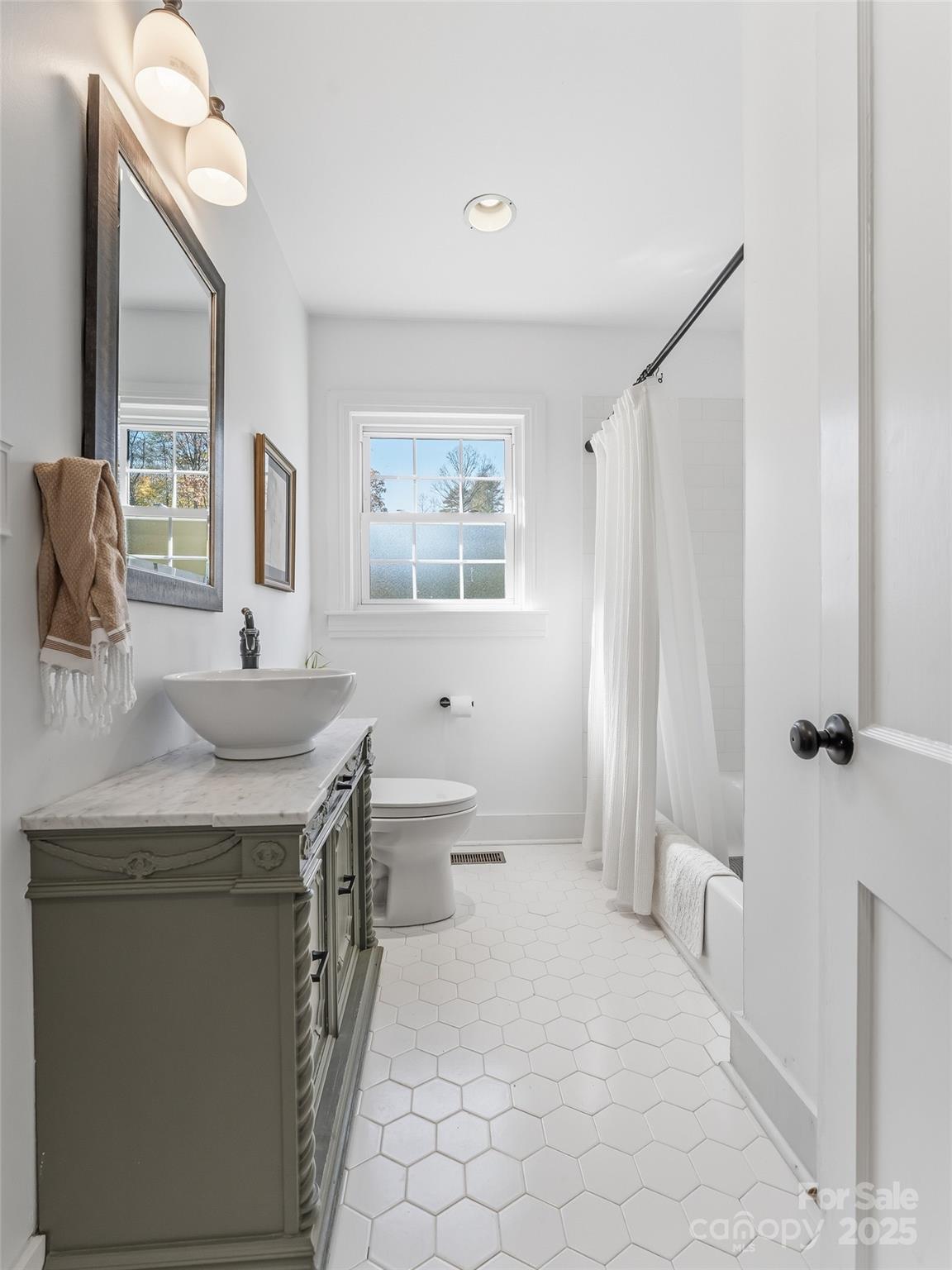 140 Lakeview Avenue Brevard, NC 28712 - Photo 21 of 37 a spacious bathroom with a sink a toilet and shower