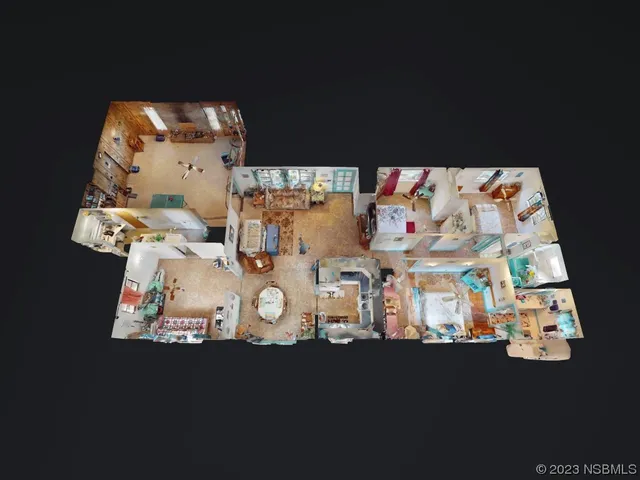 a room with furniture and soccer table