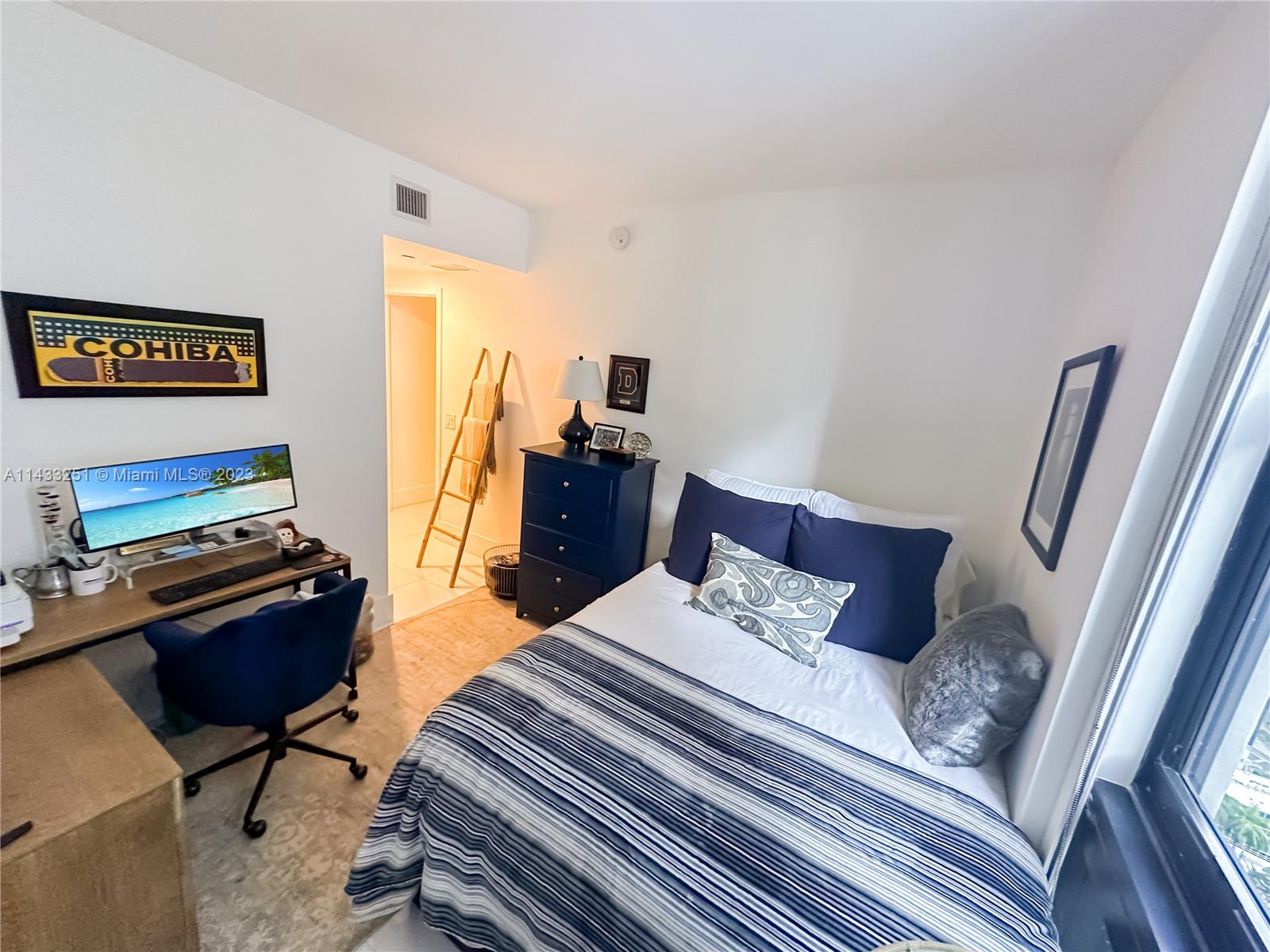 1010 Brickell Avenue, Unit 2505 Miami, FL 33131 - Photo 22 of 38 a bedroom with furniture and a bed