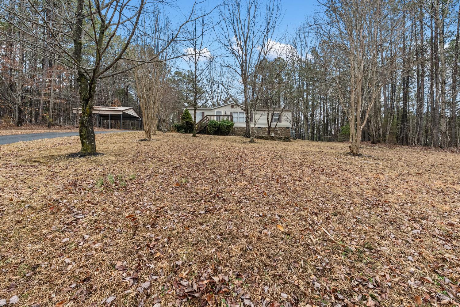 a house with trees in front of it
