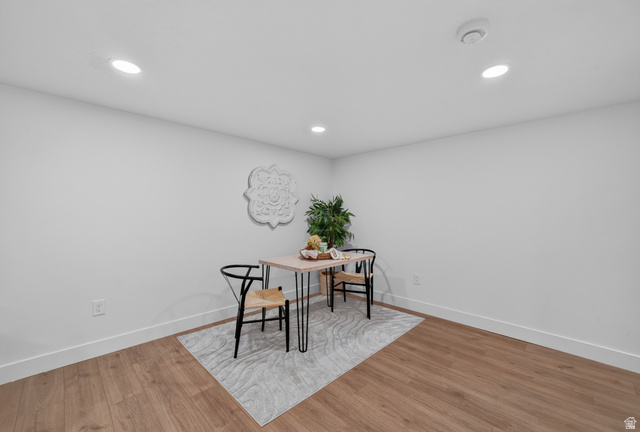 546 West 200 South Payson, UT 84651 - Photo 34 of 45 Spacious room featuring light wood-finish flooring, white baseboards, and neutral wall tones