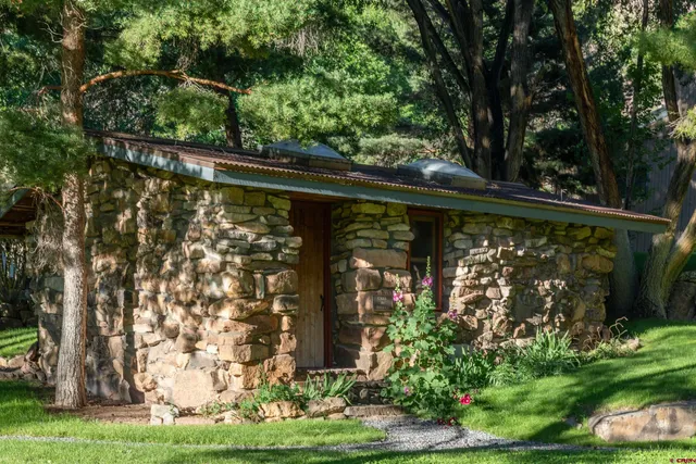 front view of a yard with plants