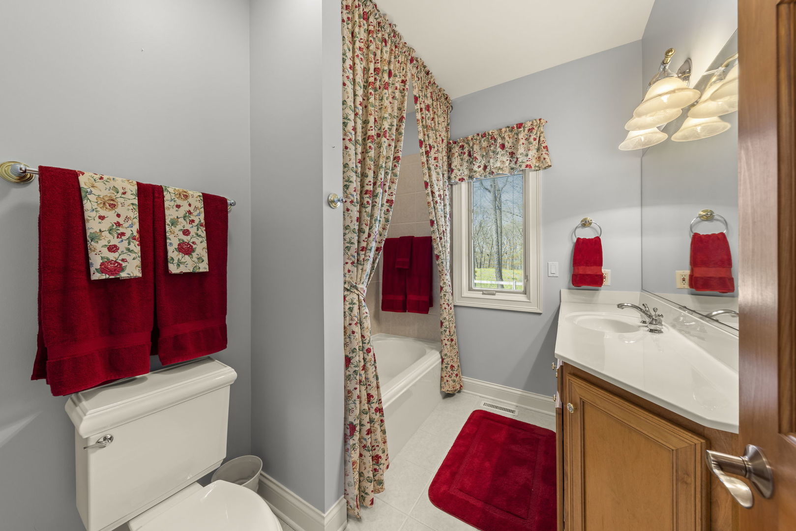 15646 Griswold Springs Road Plano, IL 60545 - Photo 14 of 46 a bathroom with a sink vanity mirror and toilet