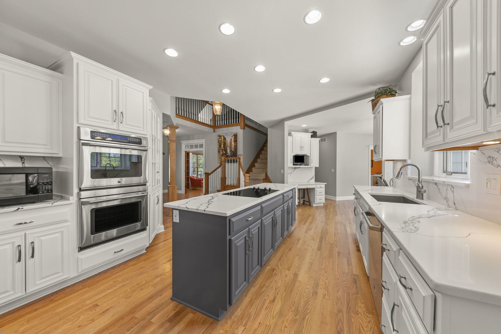 15646 Griswold Springs Road Plano, IL 60545 - Photo 2 of 46 a kitchen with stainless steel appliances granite countertop a stove and a sink