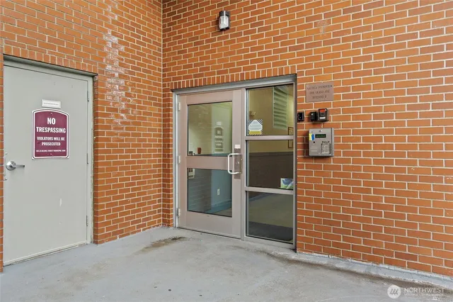 a view of a brick wall