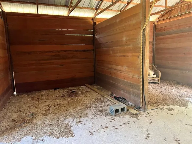 a view of a yard from a window