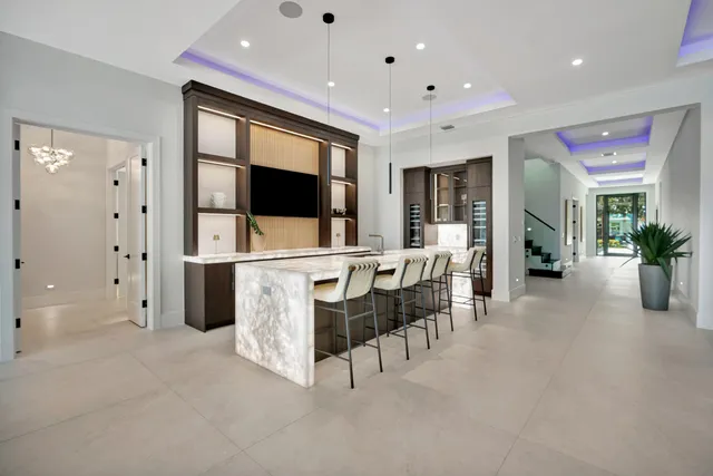 a view of outdoor space and hall with seating area