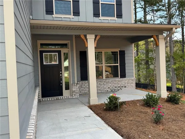 a front view of a house