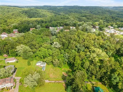 a view of a lake with a city