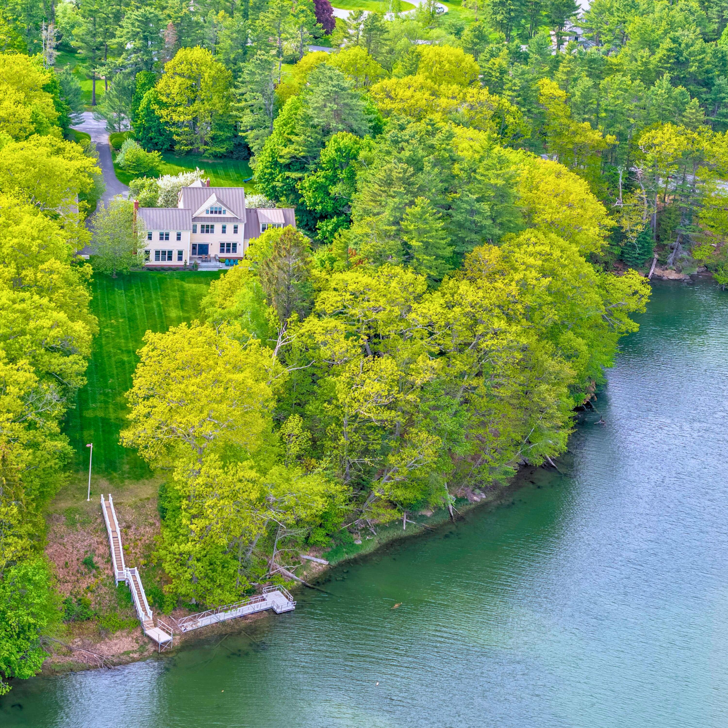 127 Foreside Road Falmouth, ME 04105 - Photo 2 of 59 127 Foreside- Summer Aerial dock