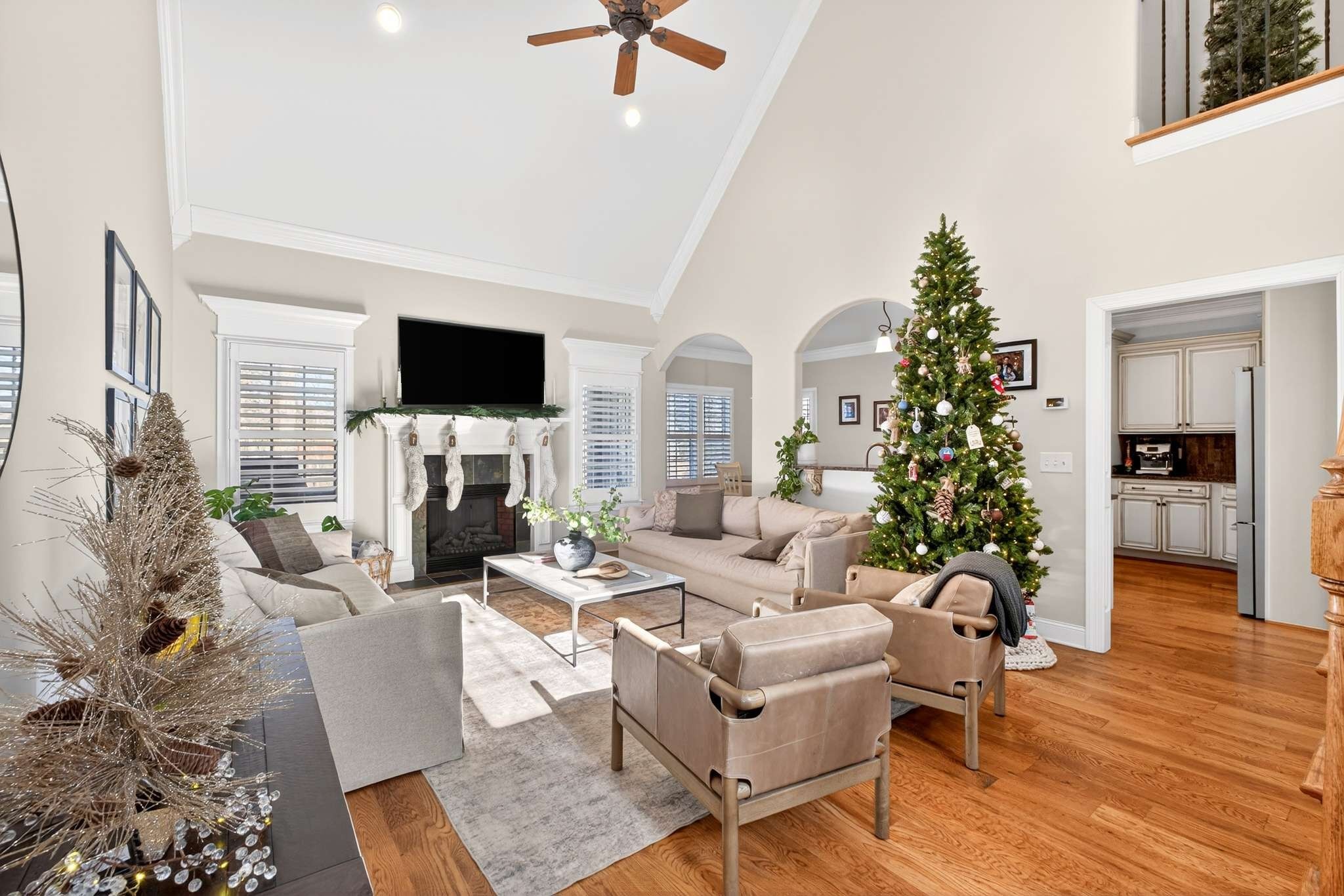 1007 Nealcrest Circle Spring Hill, TN 37174 - Photo 7 of 46 a living room with fireplace furniture and a flat screen tv