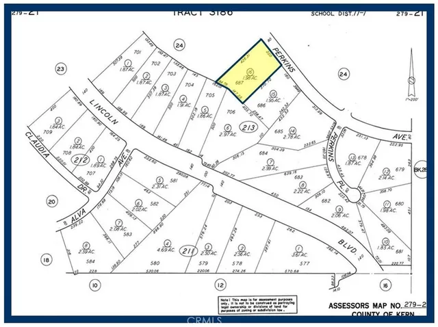 $4,950 | 687-lot Perkins Avenue, Edwards, CA 93523