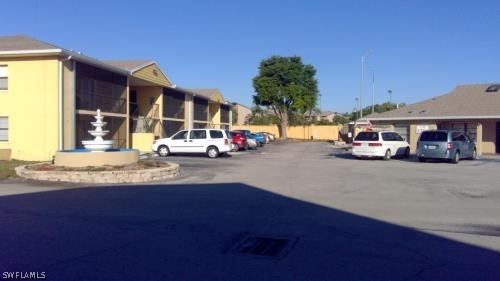 a car parked in front of a building