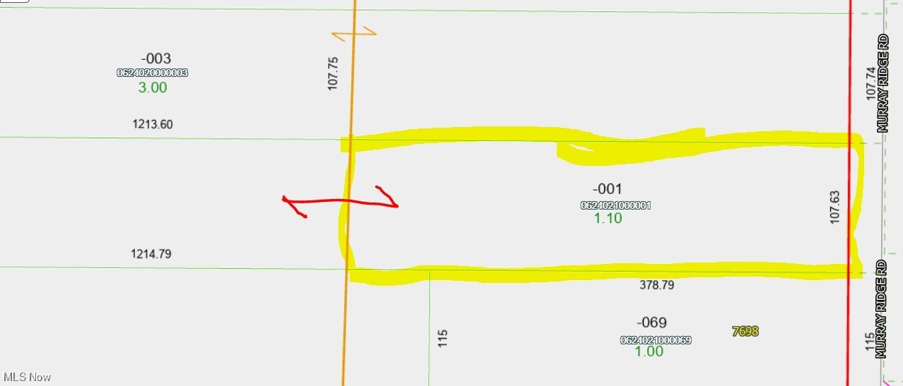 7668 Murray Ridge Road Elyria, OH 44035 - Photo 6 of 10 Map of Front Parcel