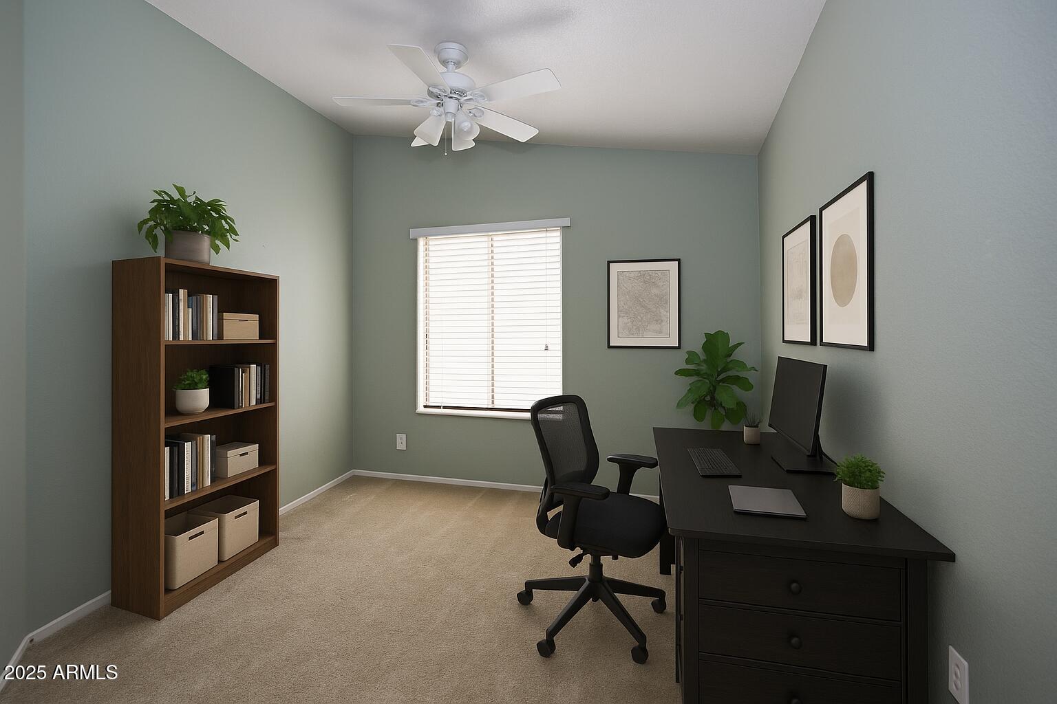 4953 South Moss Drive Chandler, AZ 85248 - Photo 32 of 50 a workspace with a bookshelf