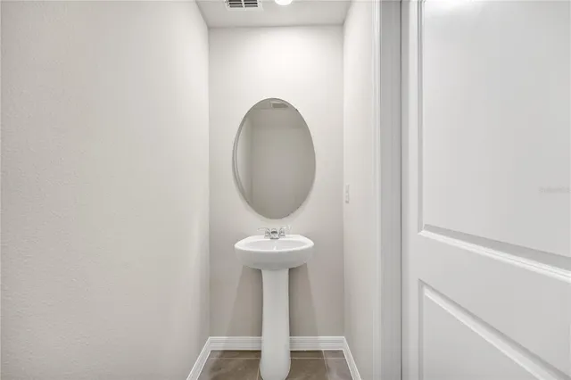 a close view of a sink in a bathroom