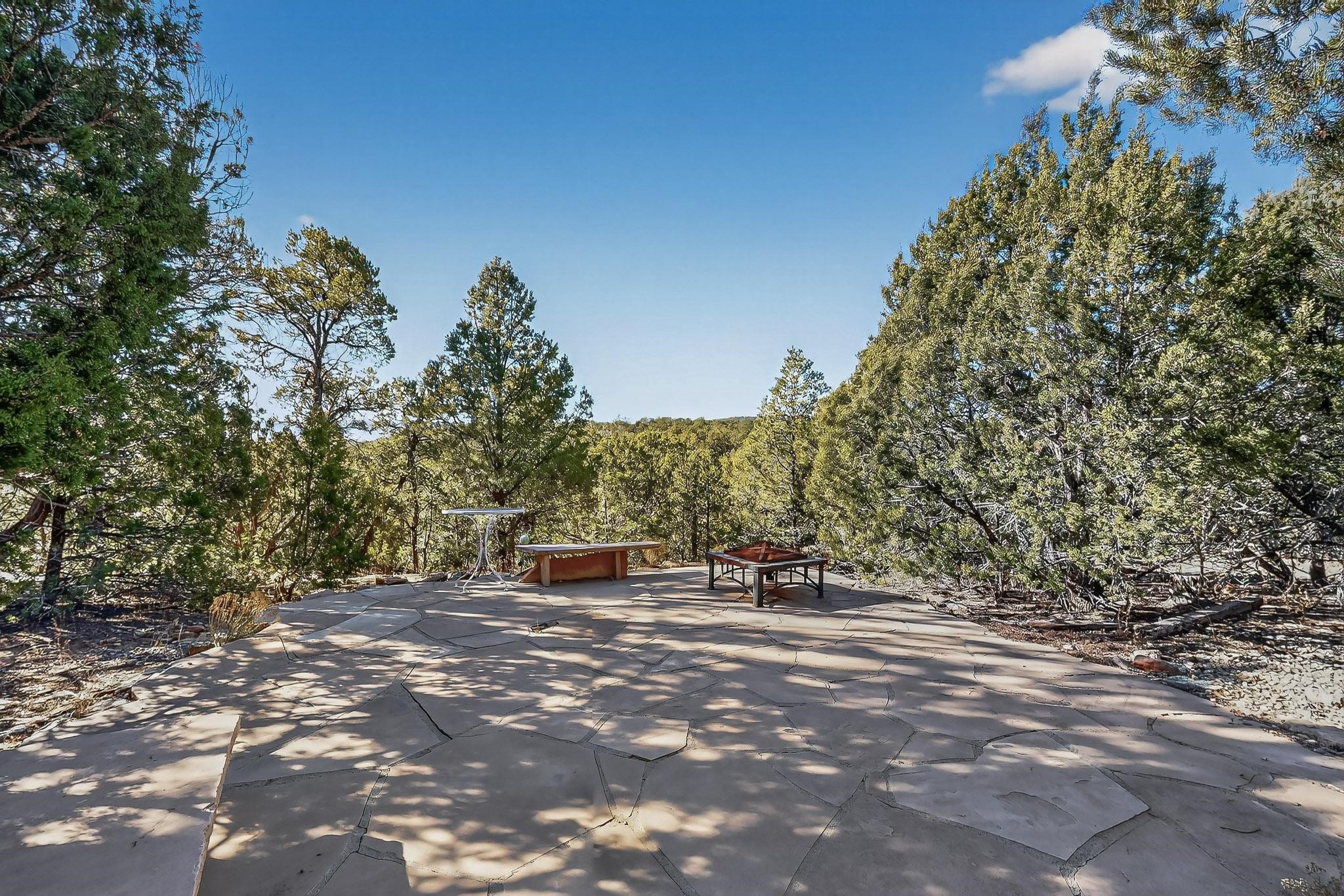 103 Hidden Valley Ranch Road Ilfeld, NM 87538 - Photo 6 of 49 flagstone patio, with seats and wood stove