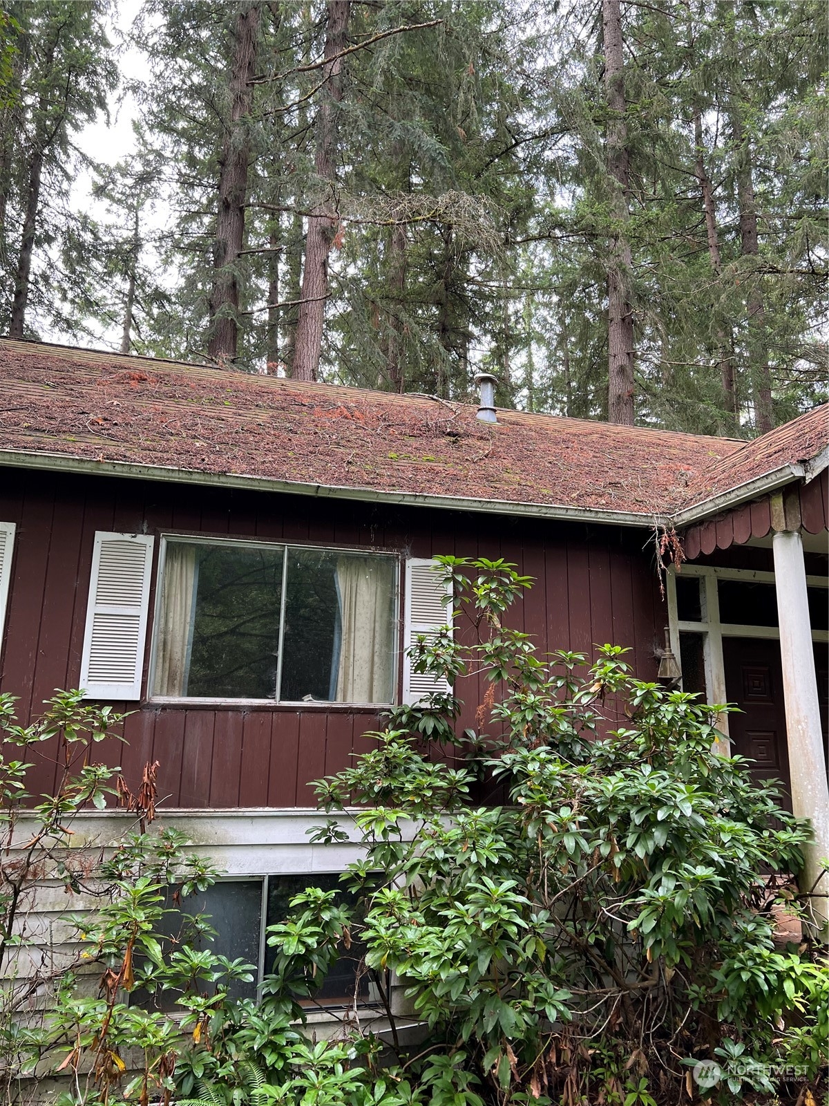 a view of a house with a small yard and plants