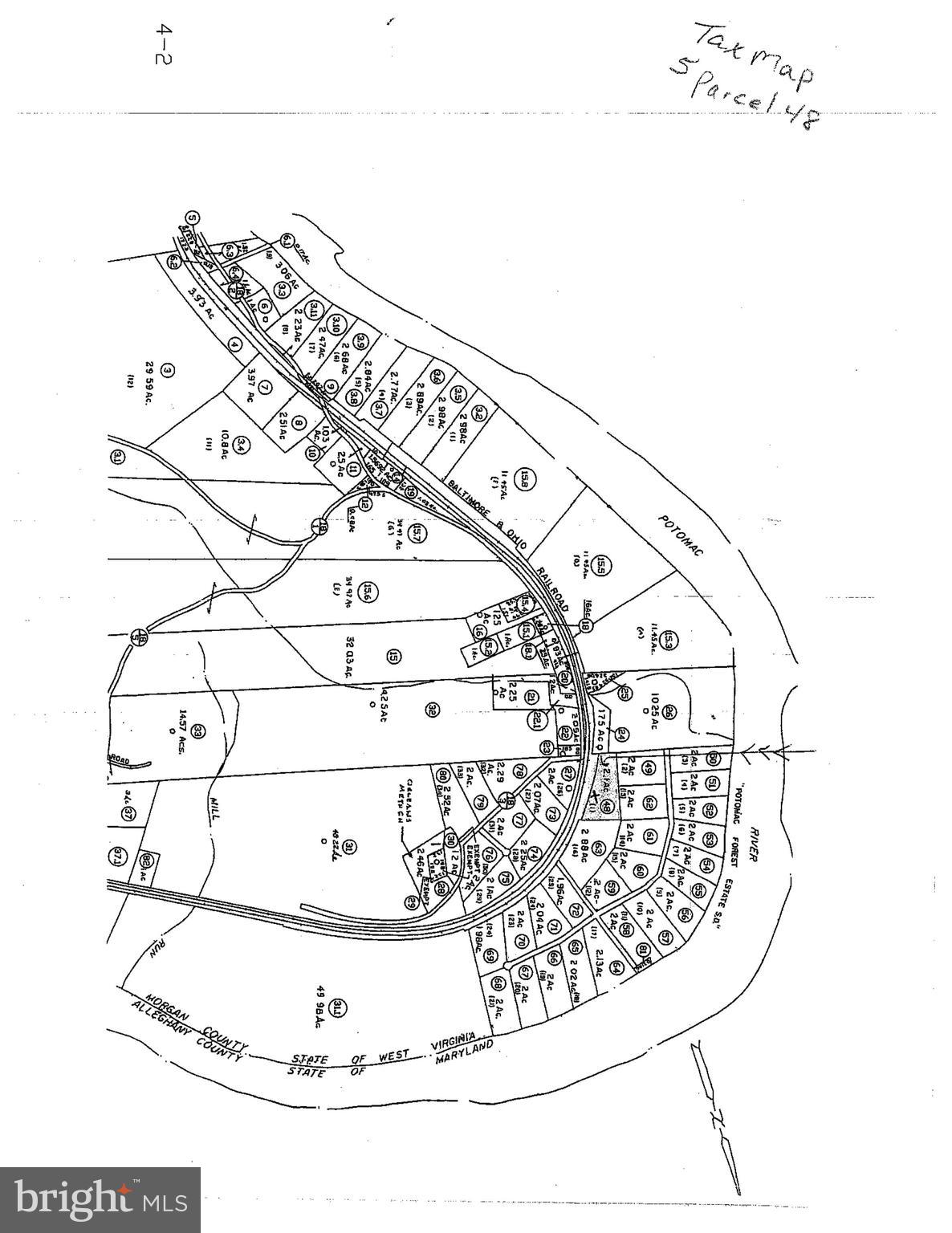Low Line Road Great Cacapon, WV 25422 - Photo 21 of 21 Tax Map of Property