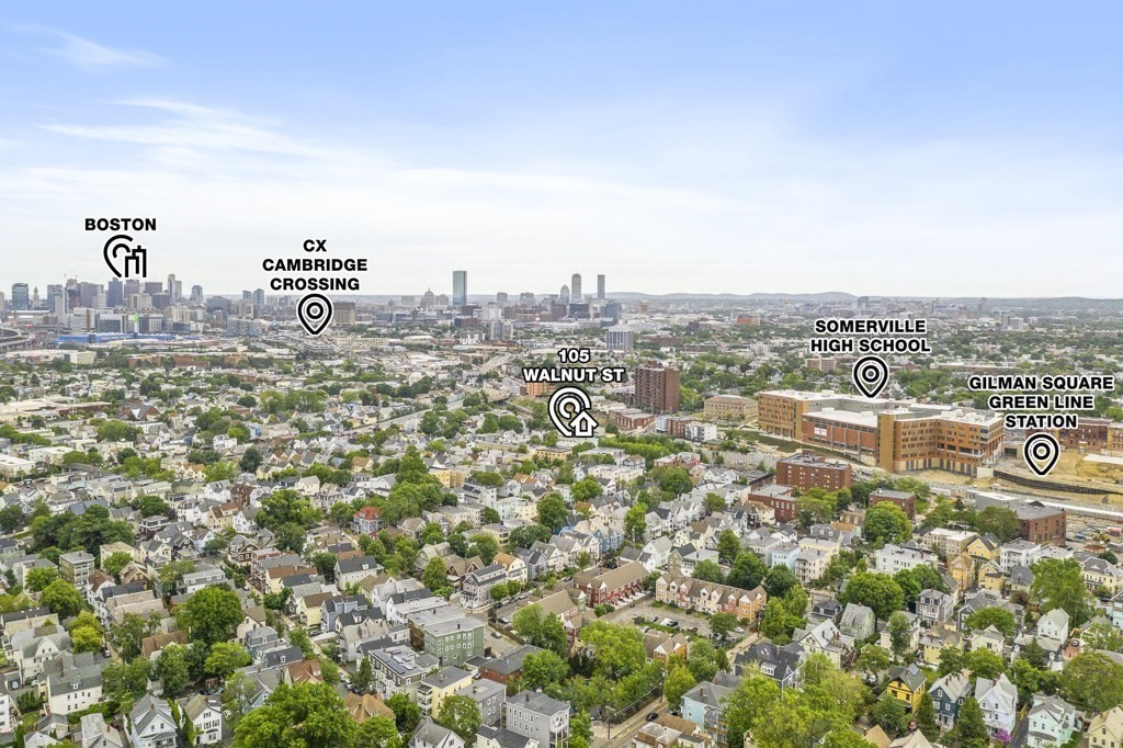 105 Walnut Street Somerville, MA 02145 - Photo 35 of 37 an aerial view of multiple house