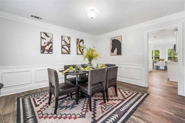 a room with cabinets and a window