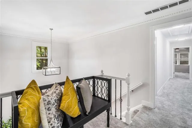 a bedroom with a bed and walk in closet