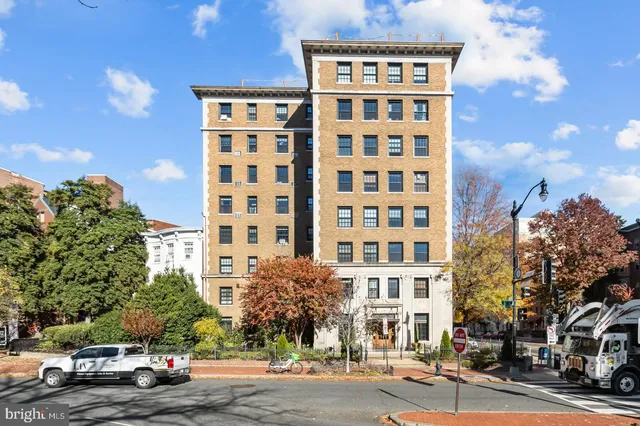 a front view of a building