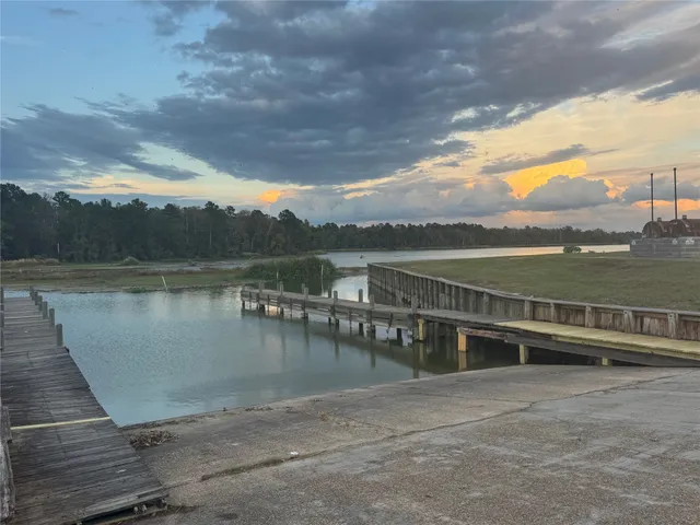 a view of a lake with outdoor space