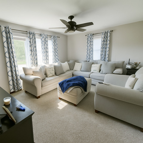 406 South Jackson Street Gardner, IL 60424 - Photo 3 of 13 a living room with furniture and a large window