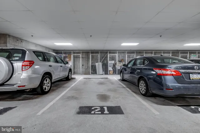 a front view of a multi story building