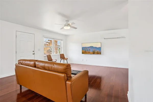 a room with furniture and a window