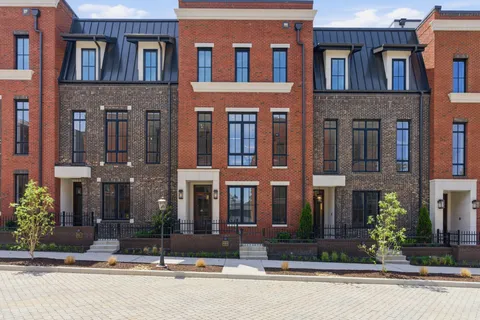 front view of a brick building